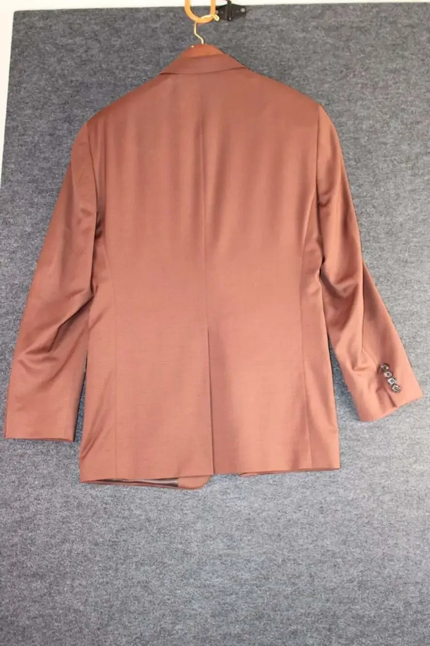 Turnbury 38R Wool Stretch Two-Button Suit Jacket Blazer in Brown